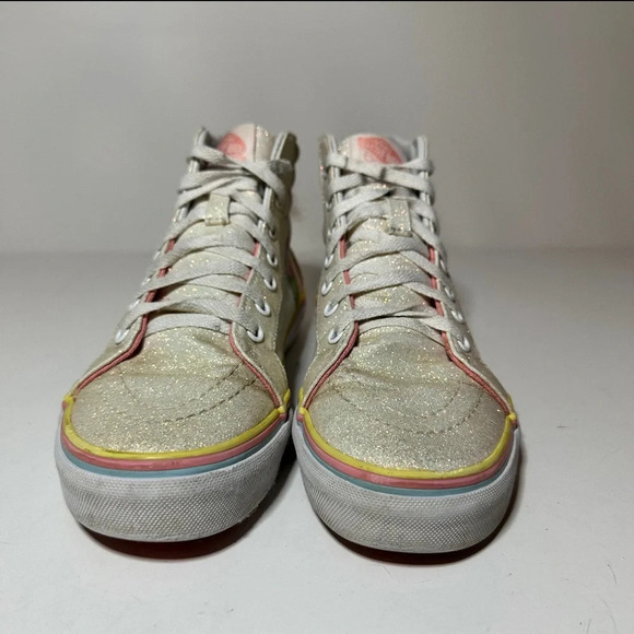 VANS Sk8-Hi Zip Rainbow Unicorn Glitter Sneakers Shoes Toddler Kids Size 3.5. - Picture 5 of 9